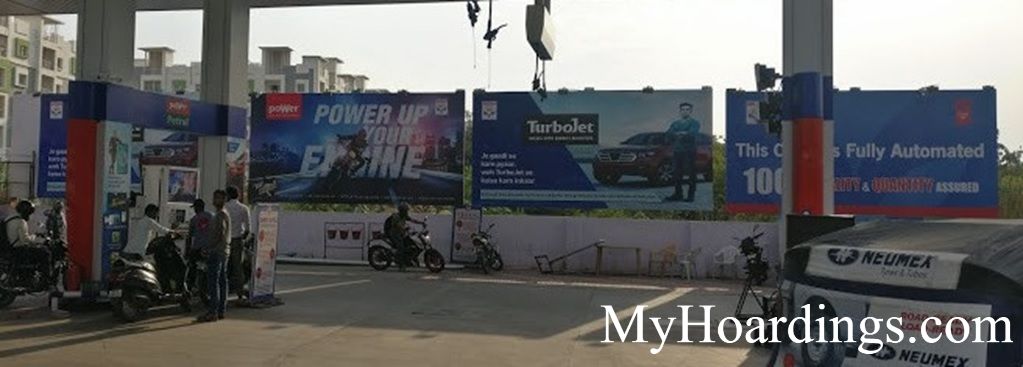 Indian Oil petrol pump station advertising Jammu and Kashmir, Branding on Petrol pumps company Jammu and Kashmir